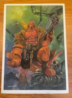 Molenaar, Romano - 1 Original colour drawing - Hellboy - Ode aan Mike Mignola - 2007 | Catawiki