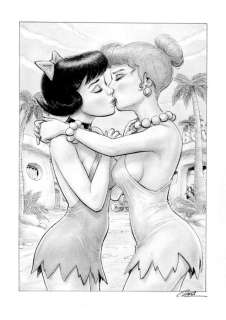 Cera - 1 Original drawing - Sexy girl - Wilma and Betty - Pure love | Catawiki