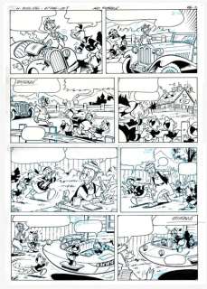 Donald Duck H 2022-236 - "Pech gehad!" - 1 planche de BD originale + 7 croquis - 2022 | Catawiki