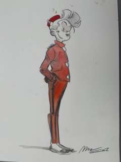 Munuera, José-Luis - 1 Original colour drawing - Spirou et Fantasio - Spirou | Catawiki