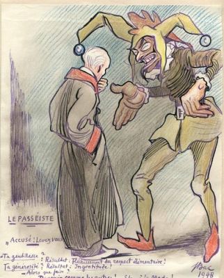 Ferdinand BAC Magnifique Originalzeichnung Signierte Karikatur Passéiste 1948 | eBay Europe (Buy It Now)