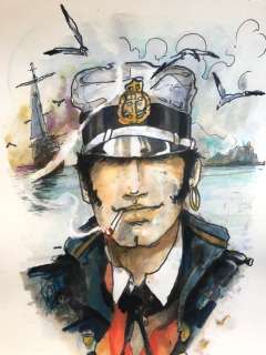 Scorda, Renato Ramon alias Red Tattoo - 1 Original colour drawing - Corto Maltese | Catawiki