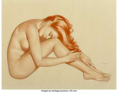 Alberto Vargas (Peruvian/American, 1896-1982) Jean, circa 1944 Watercolor on paper 22 x 29 inches (55.9 x 73.7 cm) S... | Heritage