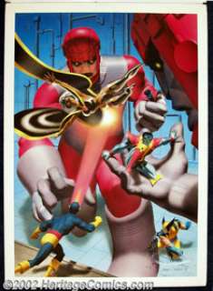 John Byrne and Steve Fastner - Original Illustration Art for the Marvel Super Hero Portfolio: Uncanny X-Men Set - | Heritage