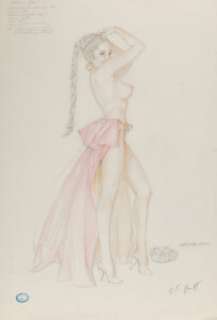 Alberto Vargas (Peruvian/American, 1896-1982). When in Spain... Playboy study. Watercolor and pencil on vellum . 30 x 20... | Heritage