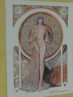 Manara Milo - 1 Print - omaggio a Mucha - Regina | Catawiki