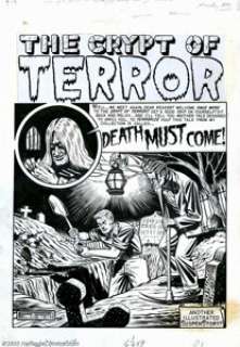 Al Feldstein - Original Art for The Crypt of Terror #17, Complete 8-Page Story, "Death Must Come" (EC, - | Heritage