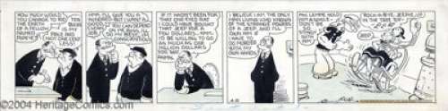 Elzie Crisler Segar - Original Comic Strip Art for Popeye Daily dated 4-2-36 (King Features Syndicate, 1936). Of - | Heritage