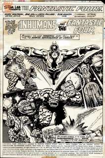 Bob Hall Bob Wiacek Keith Pollard - fantastic four annual #12 pg 1 splash (marvel, 1977)