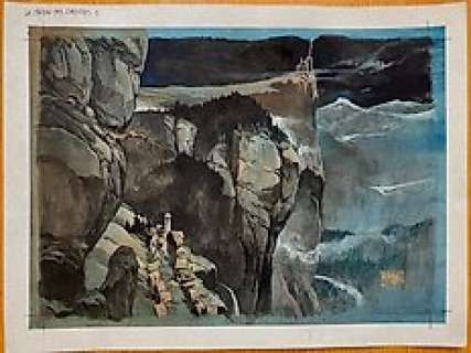 Sorel, Guillaume - 1 Original colour drawing - Le Chateau des Carpates - 1997 | Catawiki