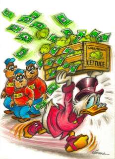 Joan Vizcarra - $crooge Mcduck and The Beagle Boys - Original Drawing - 45 x 32 cm | Catawiki