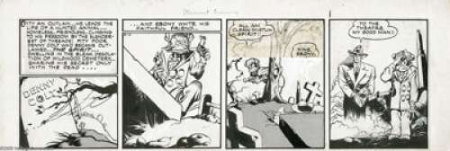 Lou Fine and Gill Fox - Spirit Daily Comic Strip Original Art, dated 8-10-42 (Register and Tribune Syndicate, -