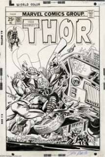 Gil Kane and John Romita Sr. - Thor #237 Cover Original Art (Marvel, 1975). Ulik the Troll pile-drives the - | Heritage