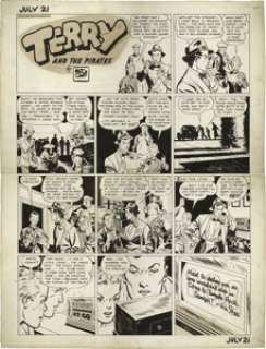 Milton Caniff - Terry and the Pirates Sunday Comic Strip Original Art, dated 7-21-40 (Chicago Tribune, 1940). Pat - | Heritage