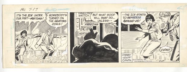 Superman Daily Strip Original Comic Strip Art 7-17-1981 Tuska & Colletta DC | Neat Stuff Vault