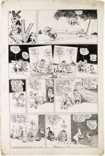 George Herriman - Krazy Kat Sunday Comic Strip Original Art, dated 1-19-36 (King Features Syndicate, 1936). - | Heritage