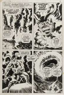 Jack Kirby and Vince Colletta - Thor #176, page 14 Original Art (Marvel, 1970). "Surtur lives once more," -