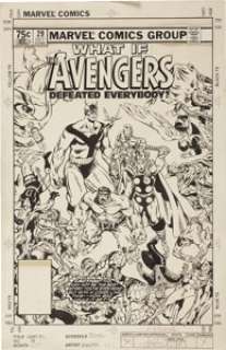 Michael Golden - What If #29, "...The Avengers Defeated Everybody" Cover Original Art (Marvel, -