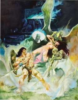 Esteban Maroto - Conan the Barbarian Painting Original Art (1977). Fan-favorite fantasy artist, Esteban -