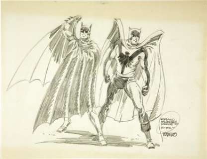 Jim Steranko - Batman and Nighthawk Sketch Original Art (1970). Tom Fagan, energetic promoter of the -