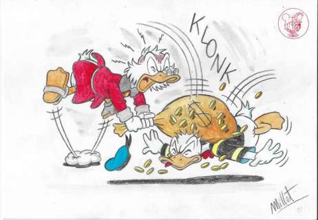 Millet - 1 Original colour drawing - Uncle Scrooge - el patadon - 2024 | Catawiki