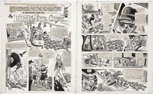 Bernard Baily Cracked #114 Page Original Art, Group of 4 (Major Magazines, 1974). The offbeat humor art of -