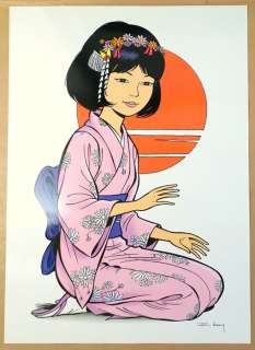 Leloup, Roger - 1 Offset Print - Yoko Tsuno - Kimono Rose | Catawiki
