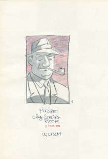 Divers | Maigret, illustration de Wurm aux feutres et aux… | Millon