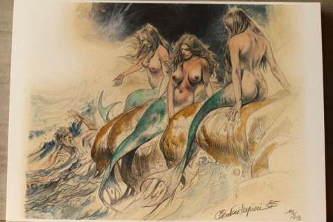 Paolo Serpieri - 1 Print - mythology - Les Sirenes, estampe signee Paolo Serpieri, serie limitee - 1985 | Catawiki