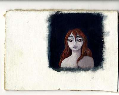 Zanzim - Portrait féminin Illustration Ã  l‘acrylique sur toile marouflée