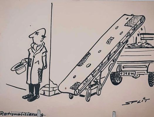 Lot 7 - Split (XXème) "Rationalisierung" Encre sur papier. Signé en bas à… | misc / divers