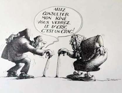 Serre, Claude - 1 Original drawing - Kinésithérapeute - Docteur Cric - 1996 | Catawiki