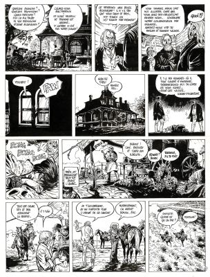 Franz | Lester Cockney, Oregon Trail, planche originale à l’encre de chine. | Septimus