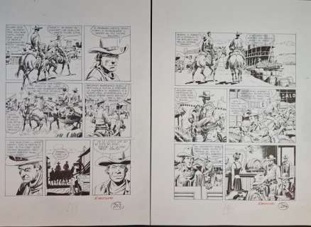 Calegari, Renzo/D’Antonio, Gino - 2 Original page - Bandidos! - 2007 | Catawiki