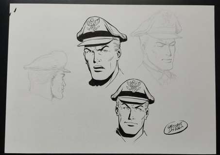 De Luca, Giuseppe - 5 Original preliminary drawing - Buck Danny | Catawiki