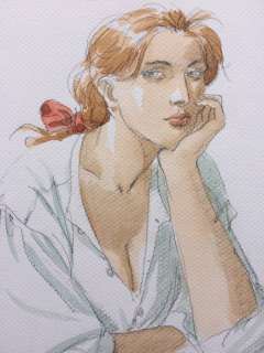 Juillard, André | Original illustration in watercolour  - De 7 levens van de sperwer  - (1992) | Catawiki