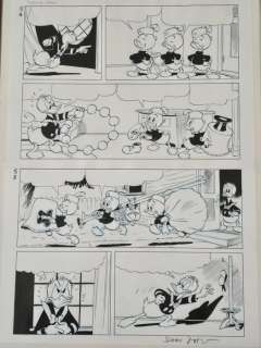 Daan Jippes (artist), Carl Barks (re-drawn W JW 22-01) - 1 Original drawing - Donald Duck - Tavola originale Highwire Heroes pag. 5 A - 5B - H 98254 | Catawiki