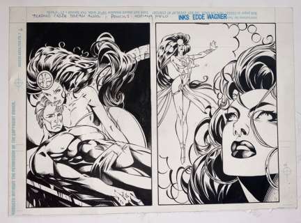 Melo, Adriana / Wagner, Edde - 1 Original drawing - Dream Angel - The Quantum Dreamer Platinum (Trading Card) - 1997 | Catawiki