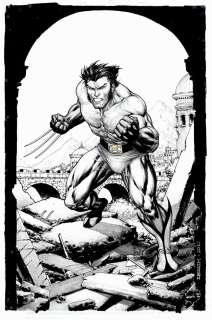 Ibraim Roberson - Wolverine Detailed Mixed Media Illustration (2010)