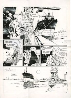 Lot 4 - Benoit ROELS Planche originale N et B Bleu Lezard 1999 Glénat | misc / divers