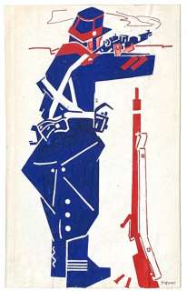 Sironi, Mario - 1 Original colour drawing - In Trincea - 1914 | Catawiki