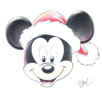 Garrido, Sergio | Original drawing  - Mickey Mouse (2016)  - Disney Art X-Mas | Catawiki