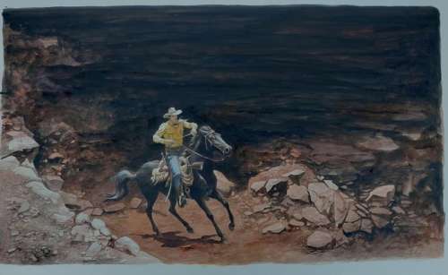 Zuccheri, Laura - 1 Original colour drawing - Tex - The deep Canyon | Catawiki
