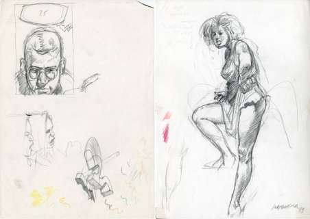 Liberatore, Tanino - 2 Original drawing - Crayonnés | Catawiki