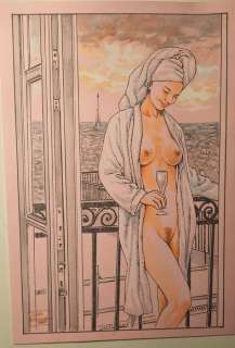 Raimondo, Luca - 1 Original colour drawing - Paris mon amour - 2024 | Catawiki