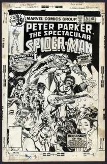 Frank Springer - SPECTACULAR SPIDER-MAN (1976-98) #24 Cover