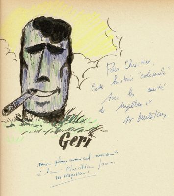 Géri | Lot 246 - Mr Magellan, L’île des colosses en édition originale, agrémenté d’une dédicace. Proche de l’état neuf. | Septimus
