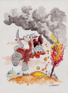 Julian Jordan - 1 Original colour drawing - Scrooge McDuck - "Gold!" | Catawiki