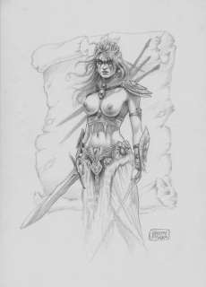 De Luca, Giuseppe - 1 Original drawing - Pin Up | Catawiki