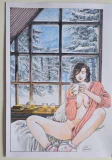 Raimondo, Luca - 1 Original colour drawing - Winter - 2024 | Catawiki